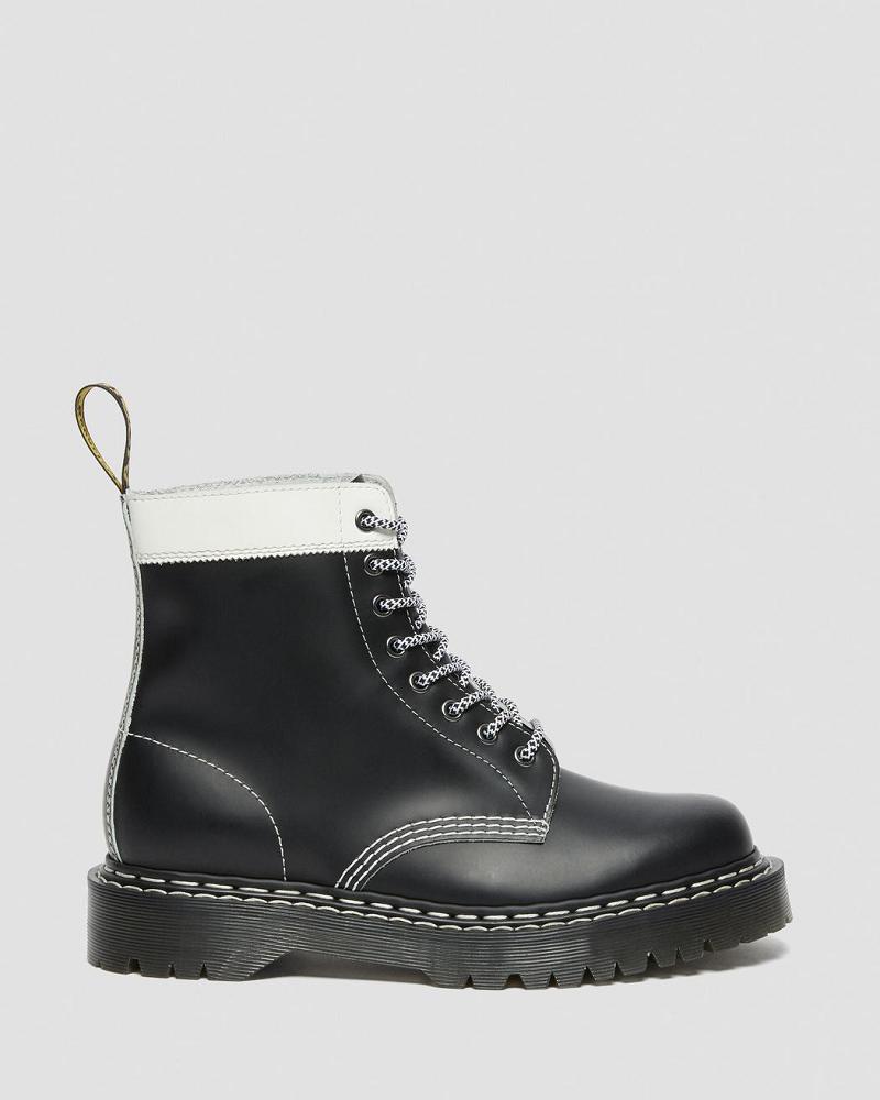 Dr Martens 1460 Pascal Bex Læder Contrast Snørestøvler Dame Sort Hvide | DK 178JPQ